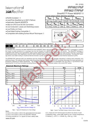 IRF6621TR1PBF datasheet  